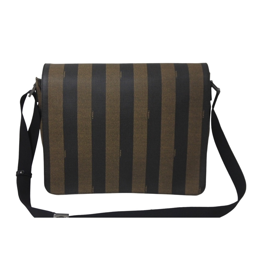 Fendi Square Pecan Pattern Leather Messenger Bag … - image 2